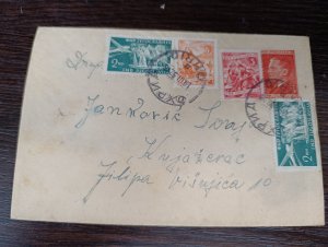 Yugoslavia 1952 Macedonia, uprated 3 din. Tito stationery, Ohrid to Knjazevac