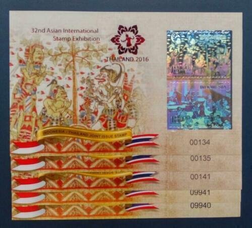 Indonesia Indonesie 2016 MNH 5 PCS JIS THAILAND Ramayana 2V HOLOGRAM SS (OVPT)