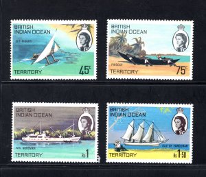 British Indian Ocean Territory, Scott 35-38  VF,  Unused, CV $3.50 ..... 0870028