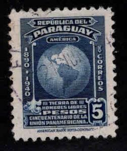 Paraguay Scott 376 Used Globe stamp