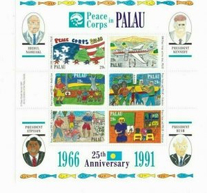 Palau - 1991 - Peace Corps - Sheet of 6 stamps - Scott #297 - MNH