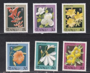 Tuvalu # 549-554, Flowers, Mint NH, 1/2 Cat.