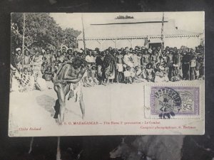 1925 Madagascar Picture Postcard Cover RPPC Baras Fair Fight to Vienna Austria