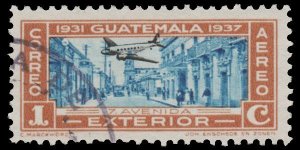 GUATEMALA STAMP 1937. SCOTT # C80. USED. # 6