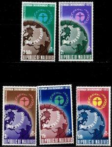 Maldives 1973 - Human Environment - Set of 5 Stamps - Scott #412-16 - MNH
