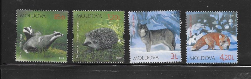 MOLDOVA #721-4 FOREST ANIMALS MNH