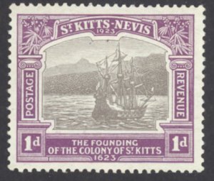 St. Kitts Nevis Sc# 53 MH 1923 1p King George V