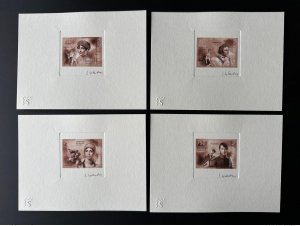 2014 Central African Republic Artist's Proof Mi. 4495 - 498 Napoleon Bonaparte BROWN-