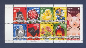 JERSEY - Scott 702a - MNH S/S -New Year 1995