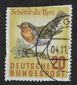 Germany #774 20pf Birds - European Robin