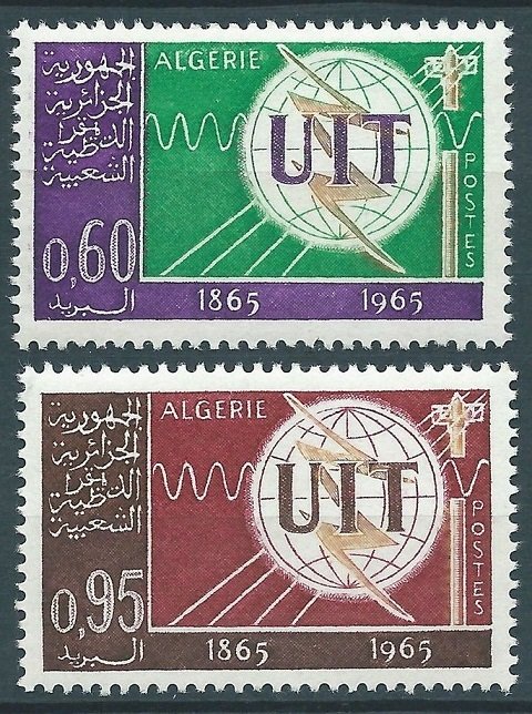 1965 Algeria 439-440 100 years of ITU 2,80 €