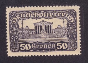 AUSTRIA 248 50k dk vio on YELLOW PAPER MHVF UW PF12.5 SINGLE FROM 1921 F01 1AO P