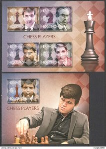 2014 Solomon Islands Chess Players Carlsen Anand #2772-76 1+1 ** Ls265