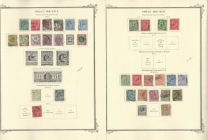 Great Britain Stamp Collection 1840-1969 on 50 Scott Specialty Pages, JFZ