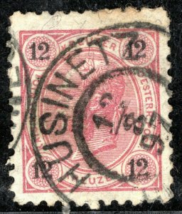 Bohemia Postmark AUSTRIA 12k Stamp Superb *HUSINETZ* CDS (Husinec) 1897 BLACK259