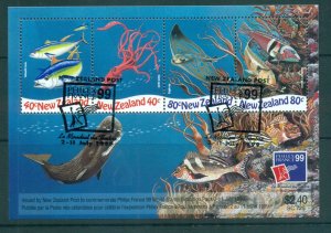 New Zealand 1998 Marine Life, PHILEXFRANCE '99 MS Show CTO lot72373