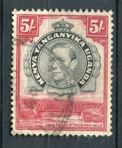 BRITISH KUT; 1938 early GVI issue fine used 5s. value