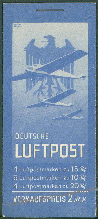 Germany 1931 MH20.2 Luftpost Airmail All Original Stamp Booklet Markenheft 63537