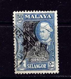 Malaya Selangor 109 Used 1957 Aborigines with blowpipes