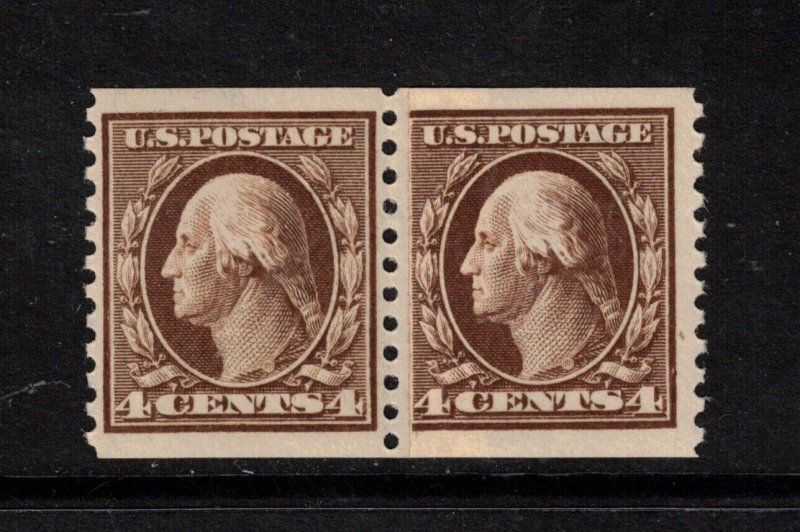 USA #446 Very Fine Never Hinged Coil Paste Up Pair **With Certificate** 