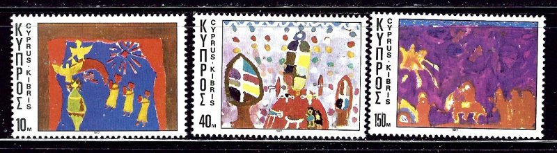 Cyprus 490-92 MNH 1977 Christmas   #2