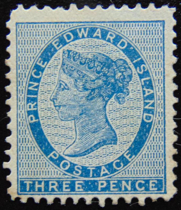 PRINCE EDWARD ISLAND 1862 3d Queen Victoria Mint no gum Scott 6a CV$19