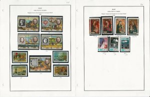 Niue Stamp Collection on 15 Steiner Pages, 1980-1986 Mint NH, JFZ