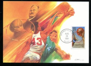 US 2560 100th Anniv Basketball UA Unicover Maximum card