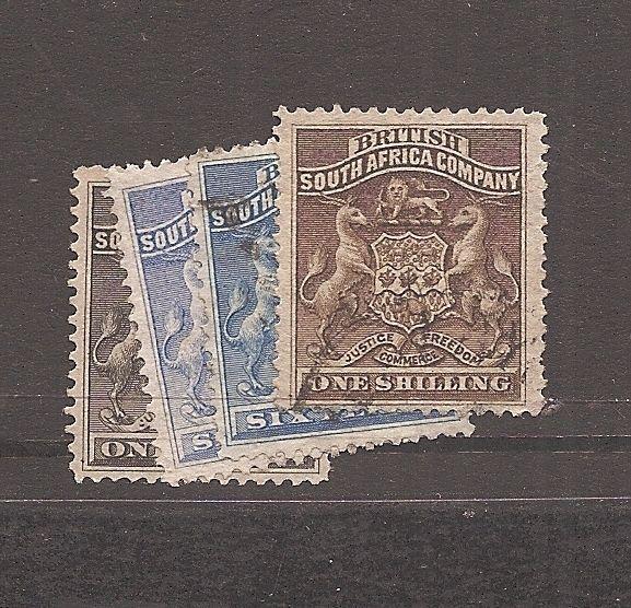 RHODESIA (0707c) 1892 SG1-4 VFU