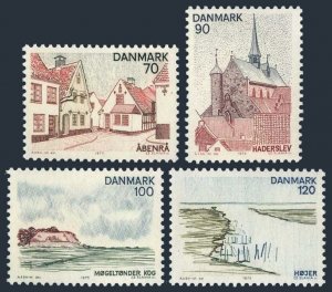 Denmark 576-579,MNH. 1975.Watchman Square,Haderslev Cathedral,Mogeltonder Polder