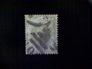 Stamp, Great Britain, Scott #122, used(o), 1887, Queen Victoria,1 shilling 