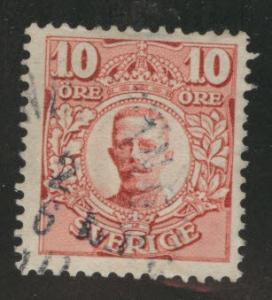 SWEDEN Scott 71 used 1910 stamp