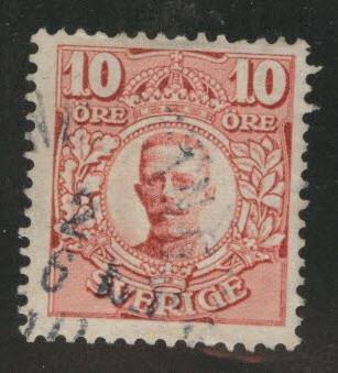 SWEDEN Scott 71 used 1910 stamp