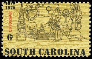 1407, Mint NH 6¢ Misperforated Error South Carolina at Bottom! - Stuart Katz