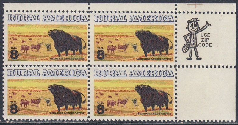 Scott 1504 MNH UR Zip Blk - Rural America