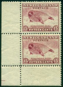 NEWFOUNDLAND SCOTT # 195 PAIR, HARP SEAL PUP, MINT, OG, NH, VF, GREAT PRICE!