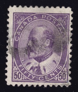 Canada Scott 95a Used deep purple Lot AB9004 bhmstamps