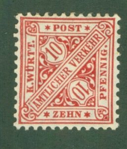 WURTTENBERG-GERMAN STATE O24 M-NoGum CV $1.25 BIN $0.50