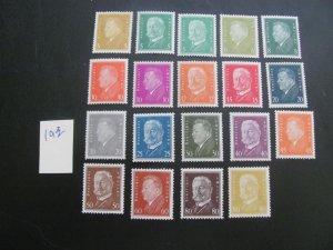 Germany 1928-32 MNH SC 366-384 FULL SET ALL 3 ISSUES XF 1266 EUROS (193)