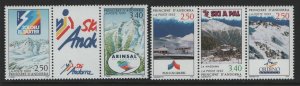 ANDORRA, 423-424, HINGED, 1993, SKIING