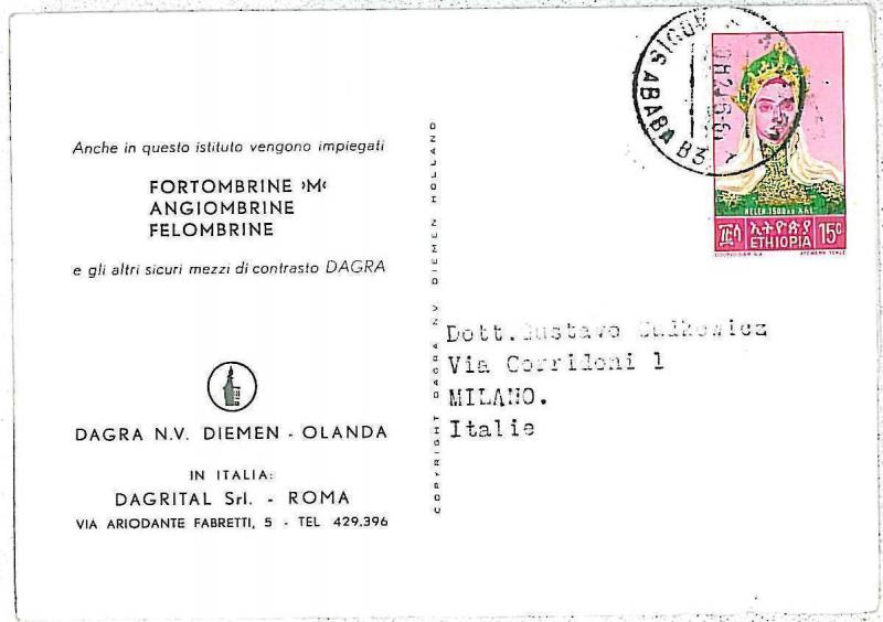 ETHNIC \ COSTUMES - ETHIOPIA -  POSTAL HISTORY: POSTCARD to Italy -  1961