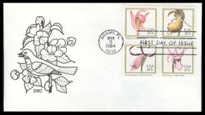 #2076-79 Orchids DRC FDC