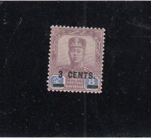 MALAYA JOHORE # 86 MH Crease CAT VALUE $15