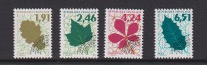 France  #2438-2441   MNH 1994  leaves precancelled