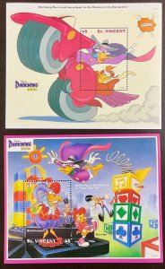 St Vincent 2 Disney Darkwing Duck Souvenir Sheets 1992