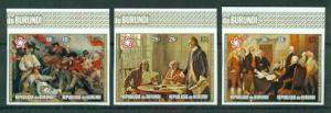 Burundi #C244-C246 IMPERF  MNH  American Bicentennial