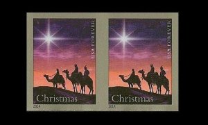 US 4945b Christmas Magi imperf NDC horz pair MNH 2014 