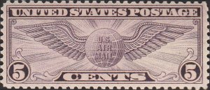 # C16 MINT NEVER HINGED ( MNH ) WINGED GLOBE