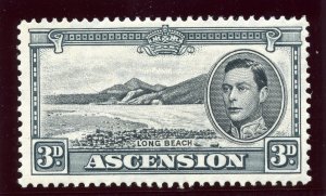 Ascension 1938 KGVI 3d black & grey MLH. SG 42a. Sc 44A.