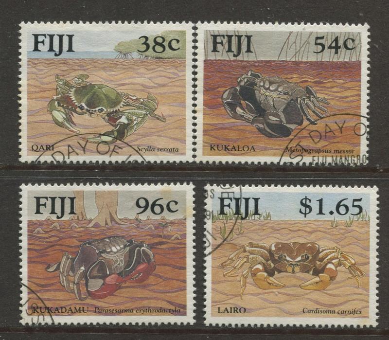 Fiji - Scott 645-648 - Crabs Issue -1991 - VFU-CTO - Set of 4 Stamps